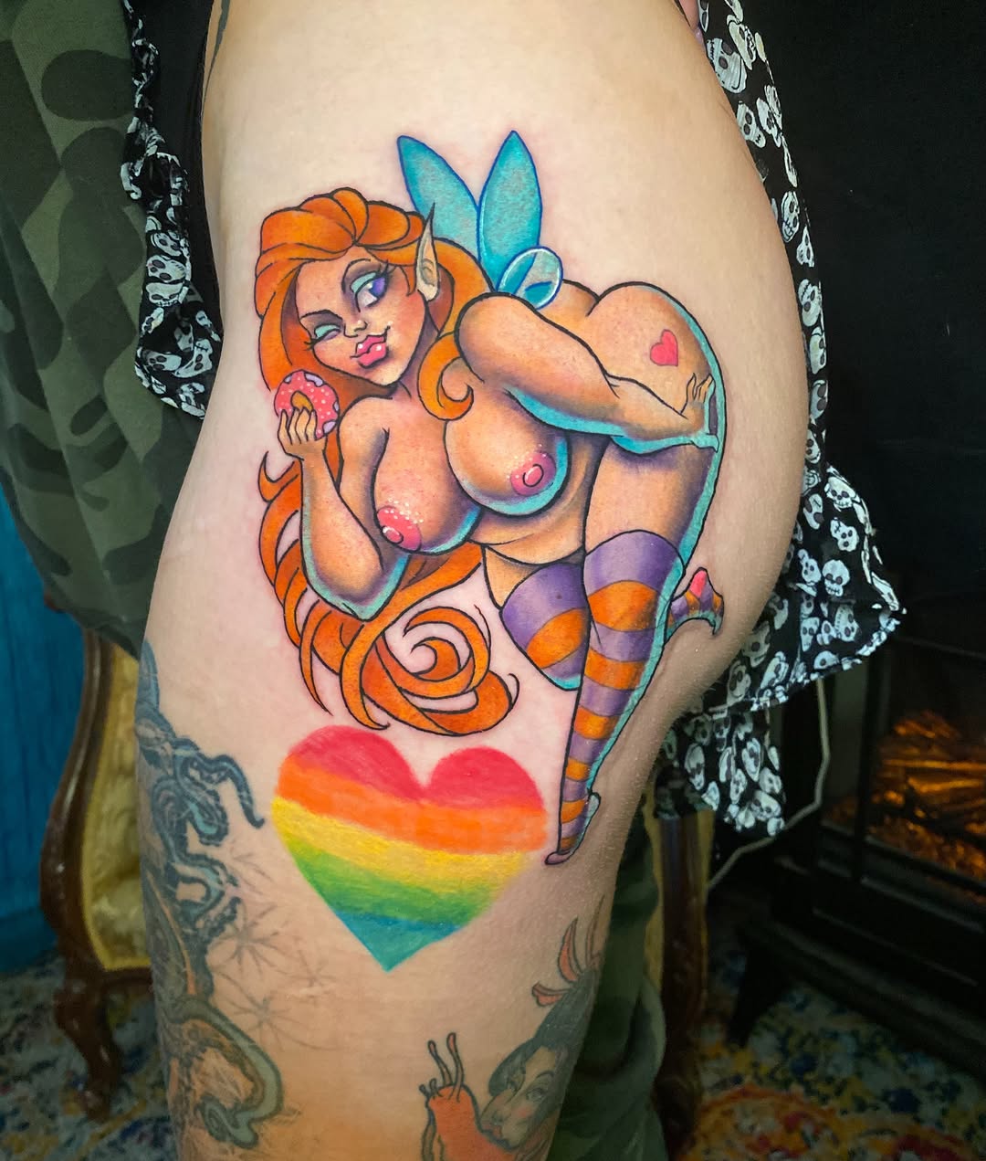 Tattoo by @commonwealthtattoo757 — new_school, trash_polka