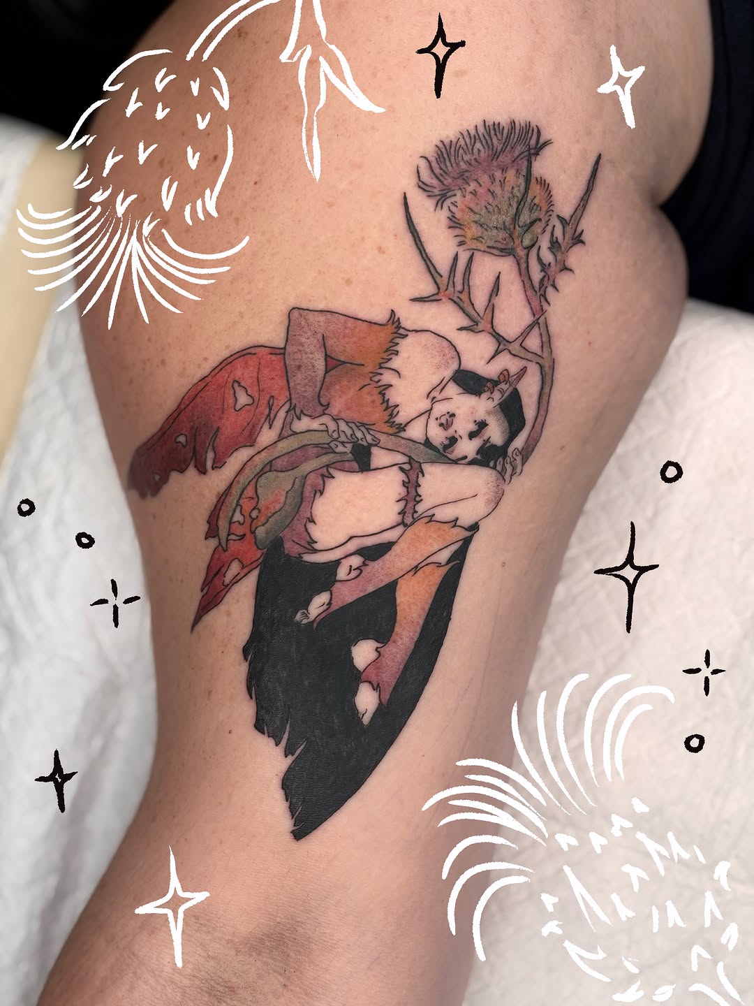 Tattoo by @fernwilds_tattoo โ illustrative, dark_realism