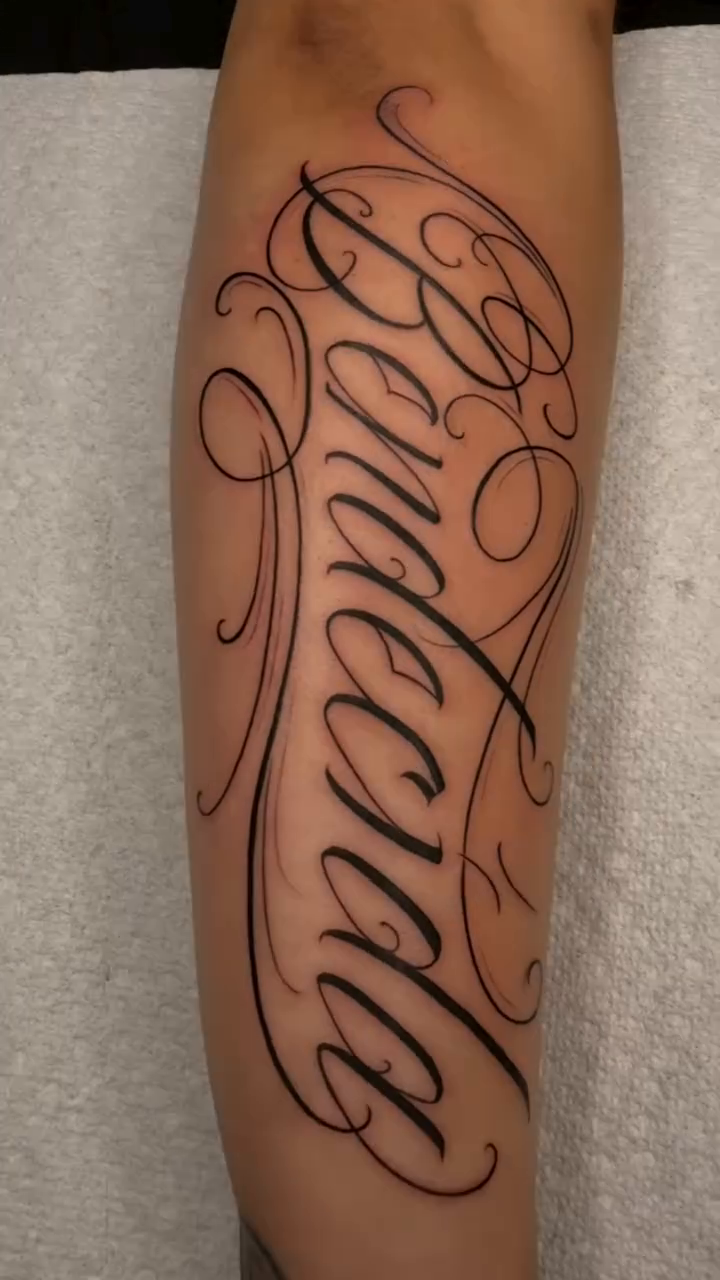 Tattoo by @ivybtatu β lettering_script, chicano