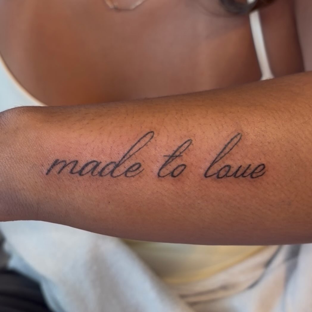 Tattoo by @61904tattoos β lettering_script, fine_line