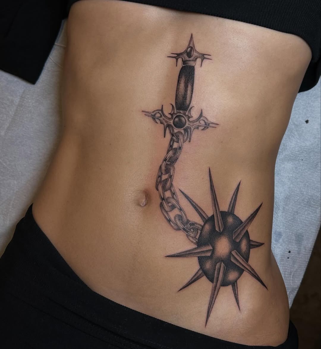 Tattoo by @b4dpain β blackwork, illustrative