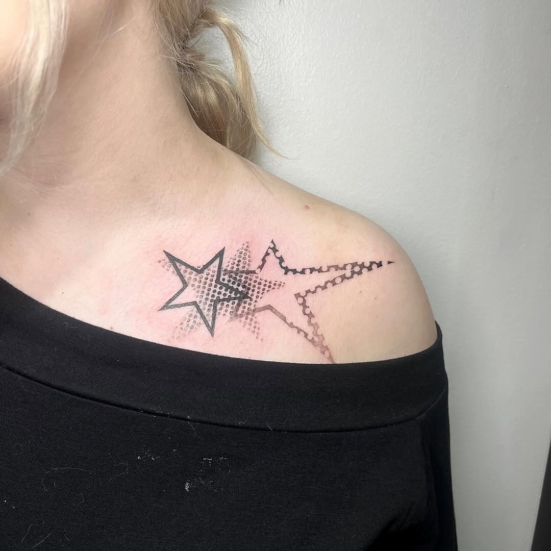 Tattoo by @aurtattoos — dotwork, geometric
