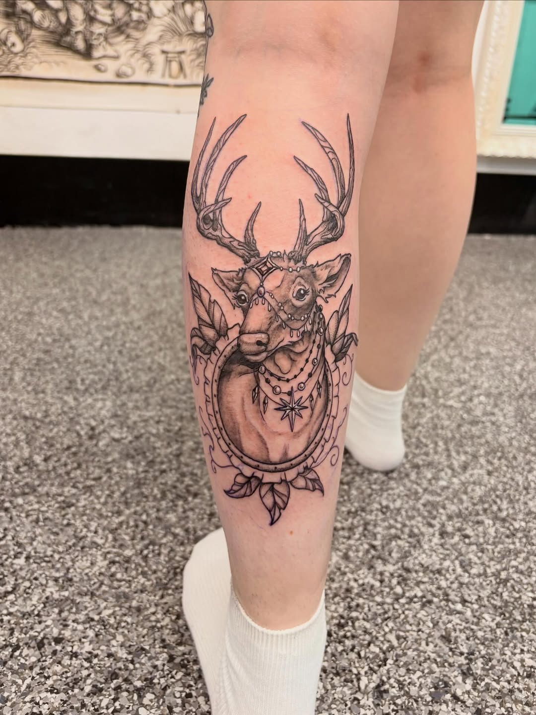 Tattoo by @jaydastarrtattoos — illustrative, black_and_grey