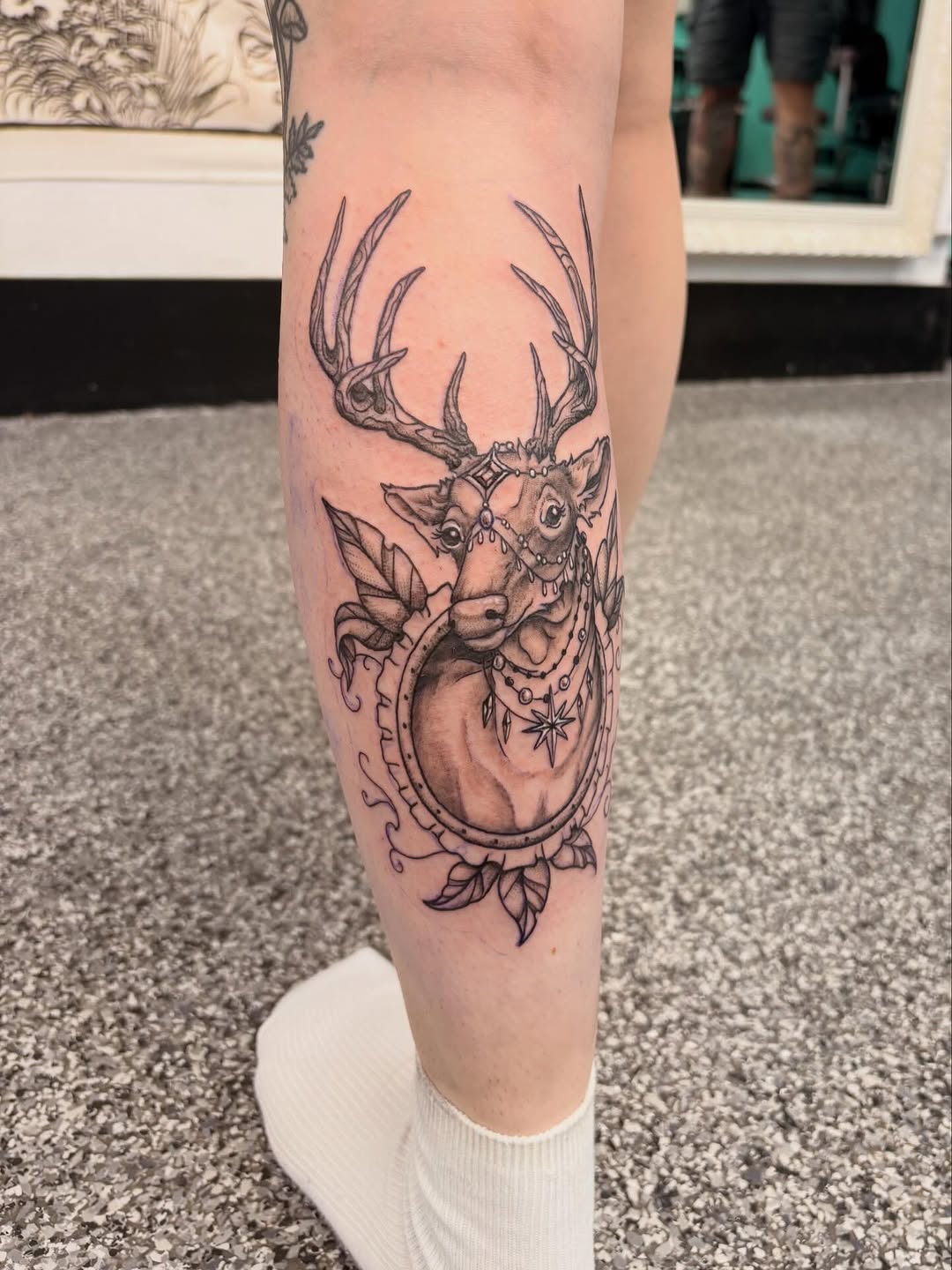 Tattoo by @jaydastarrtattoos — black_and_grey, illustrative