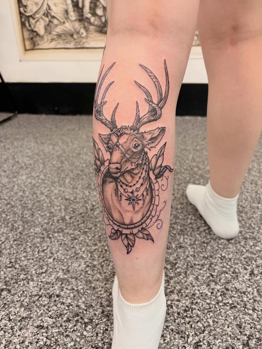 Tattoo by @jaydastarrtattoos — illustrative, black_and_grey