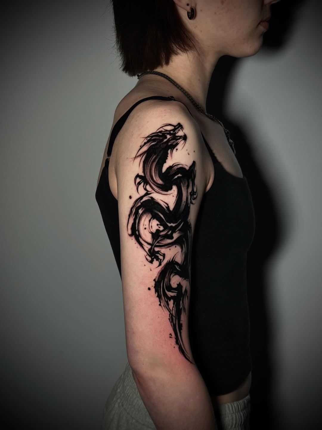Tattoo by @kbtattz — blackwork, illustrative