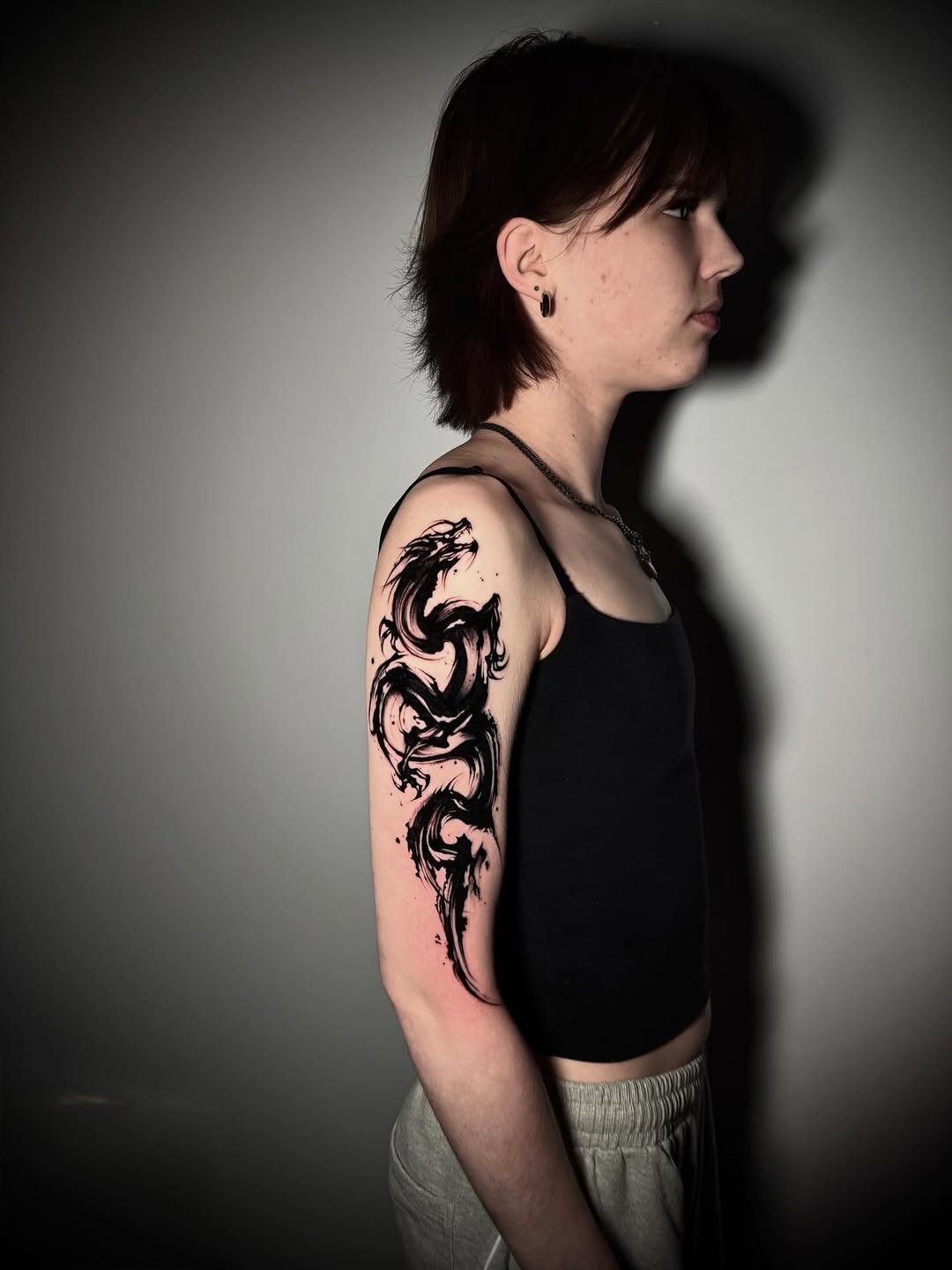 Tattoo by @kbtattz — blackwork, illustrative