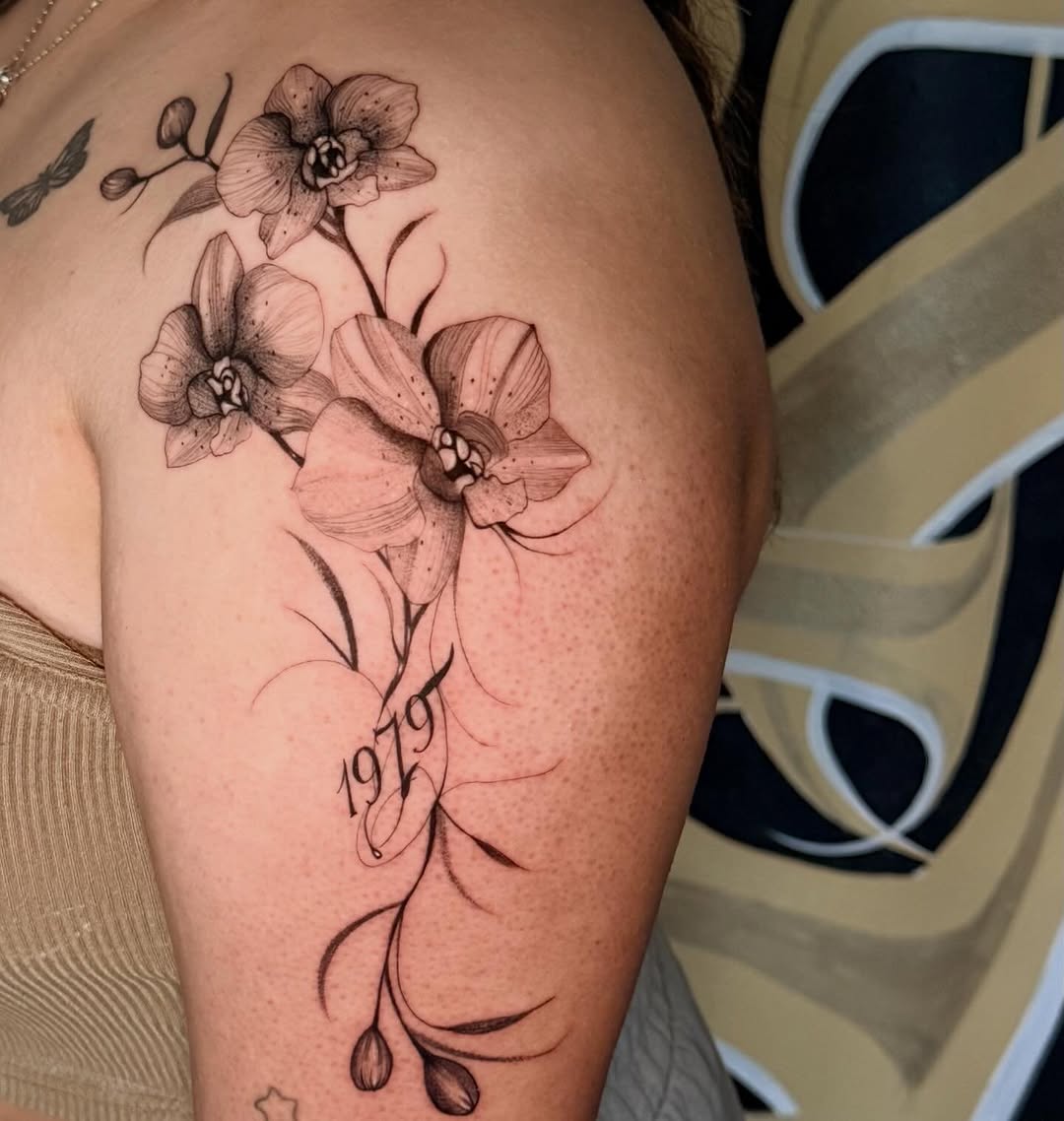 Tattoo by @inkszi — fine_line, black_and_grey