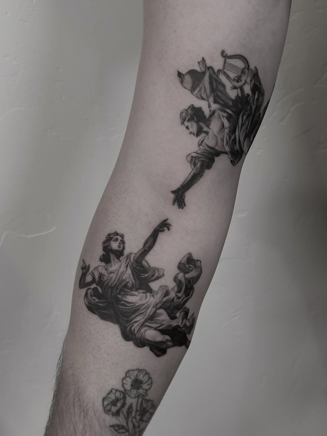 Tattoo by @paigejeantattoos — realism, black_and_grey