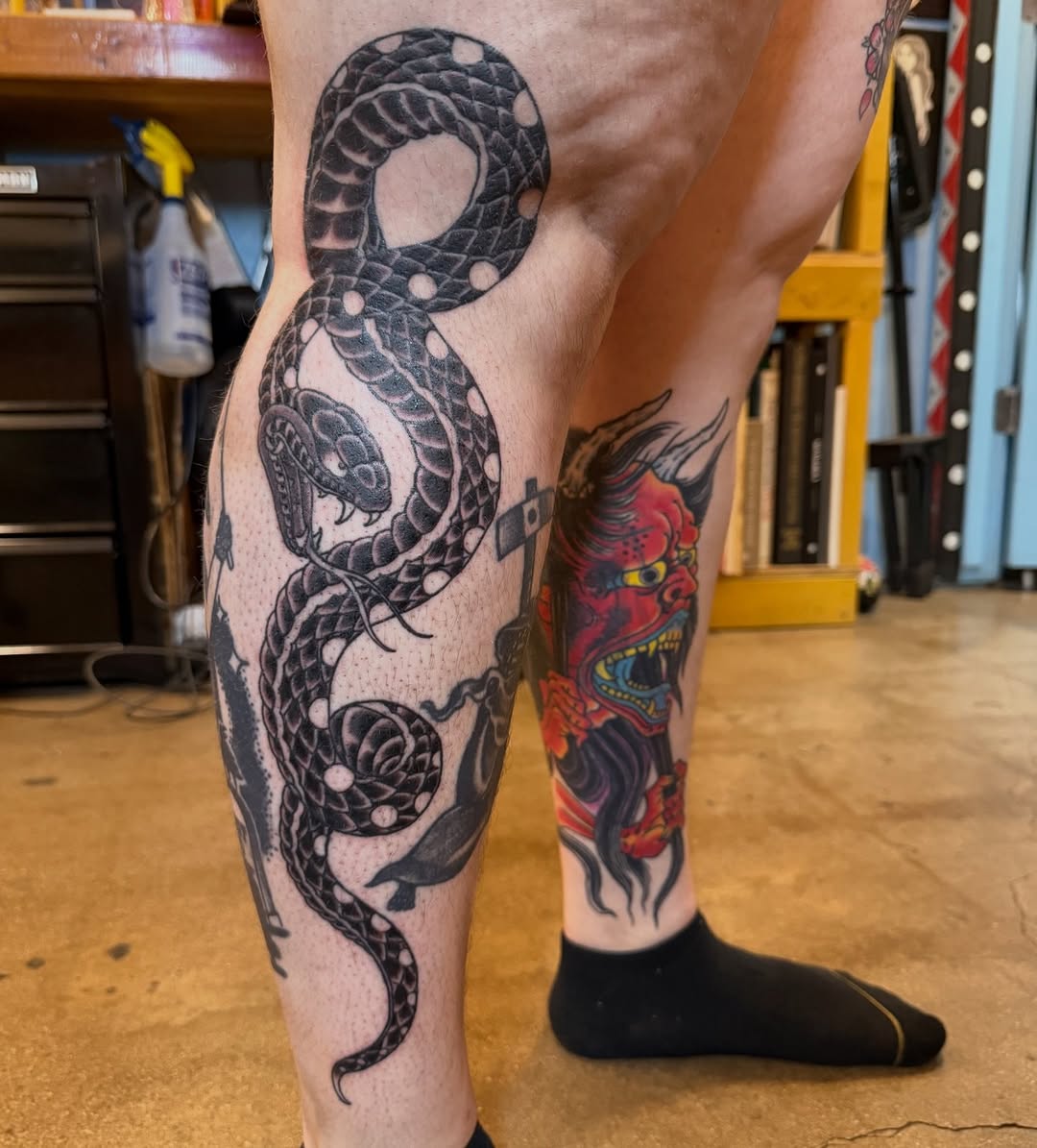 Tattoo by @markpeoplestattoos — black_and_grey, blackwork
