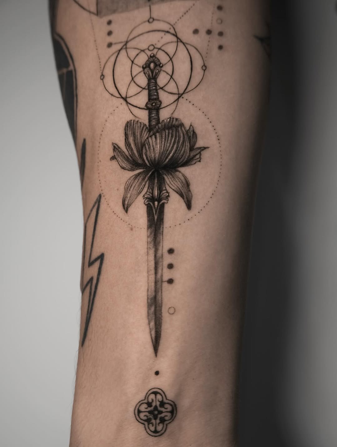 Tattoo by @lilithink โ black_and_grey, geometric