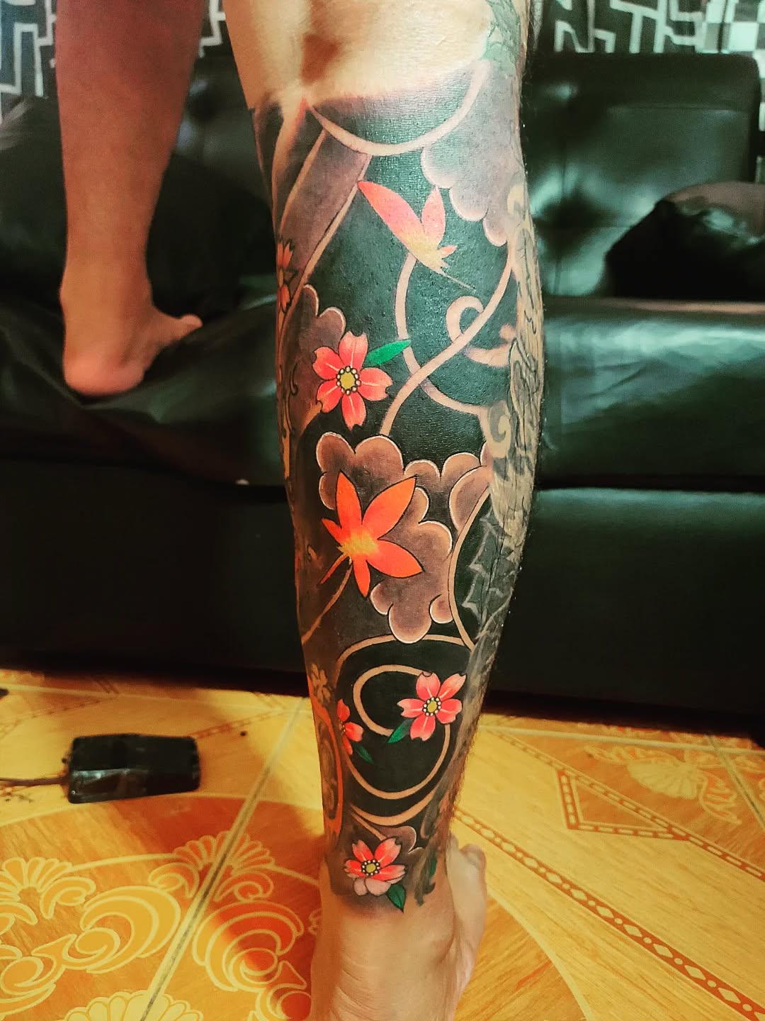 Tattoo by @r_a_tattoo — japanese_irezumi, black_and_grey