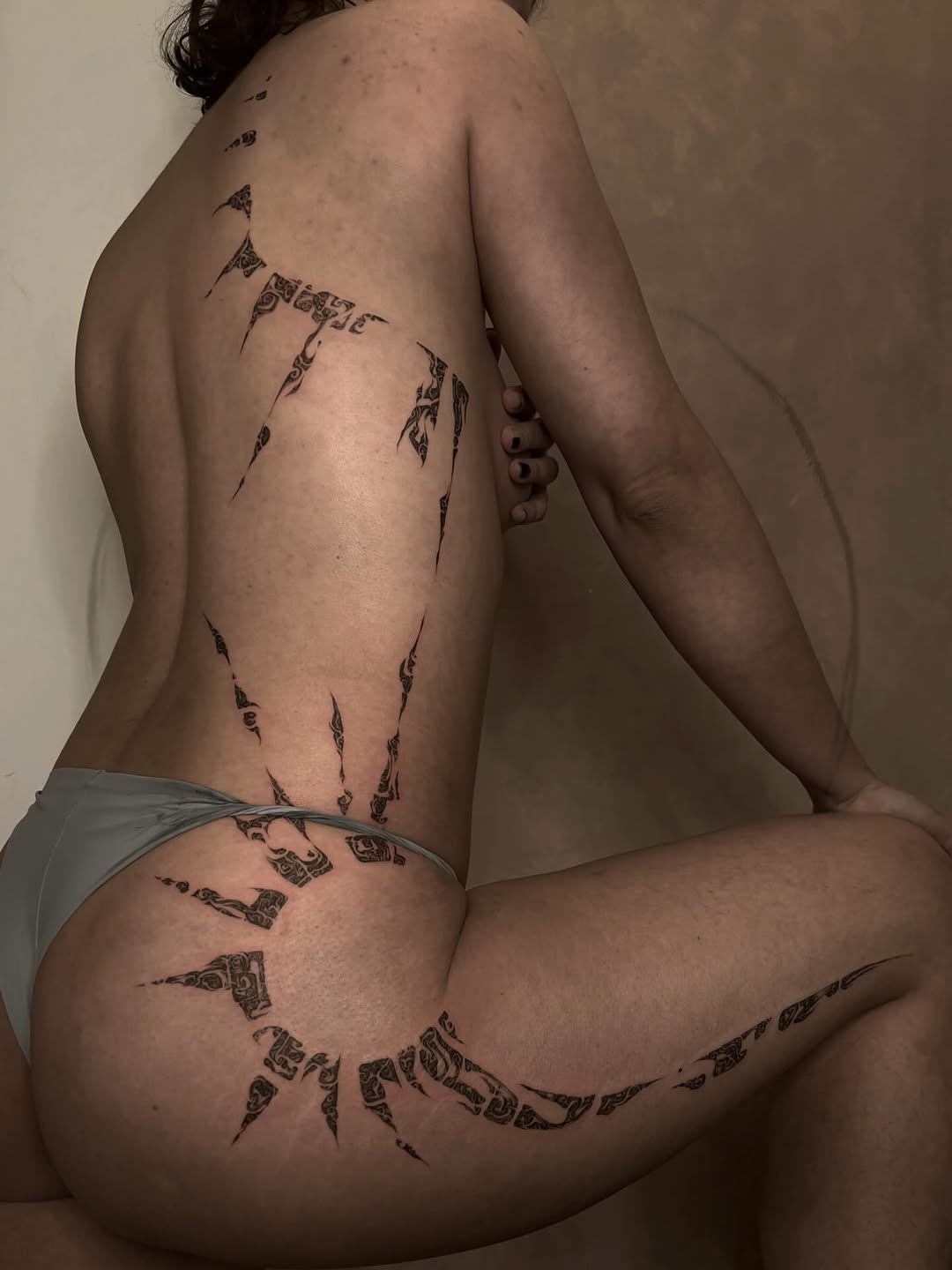 Tattoo by @orbritual โ tribal, blackwork