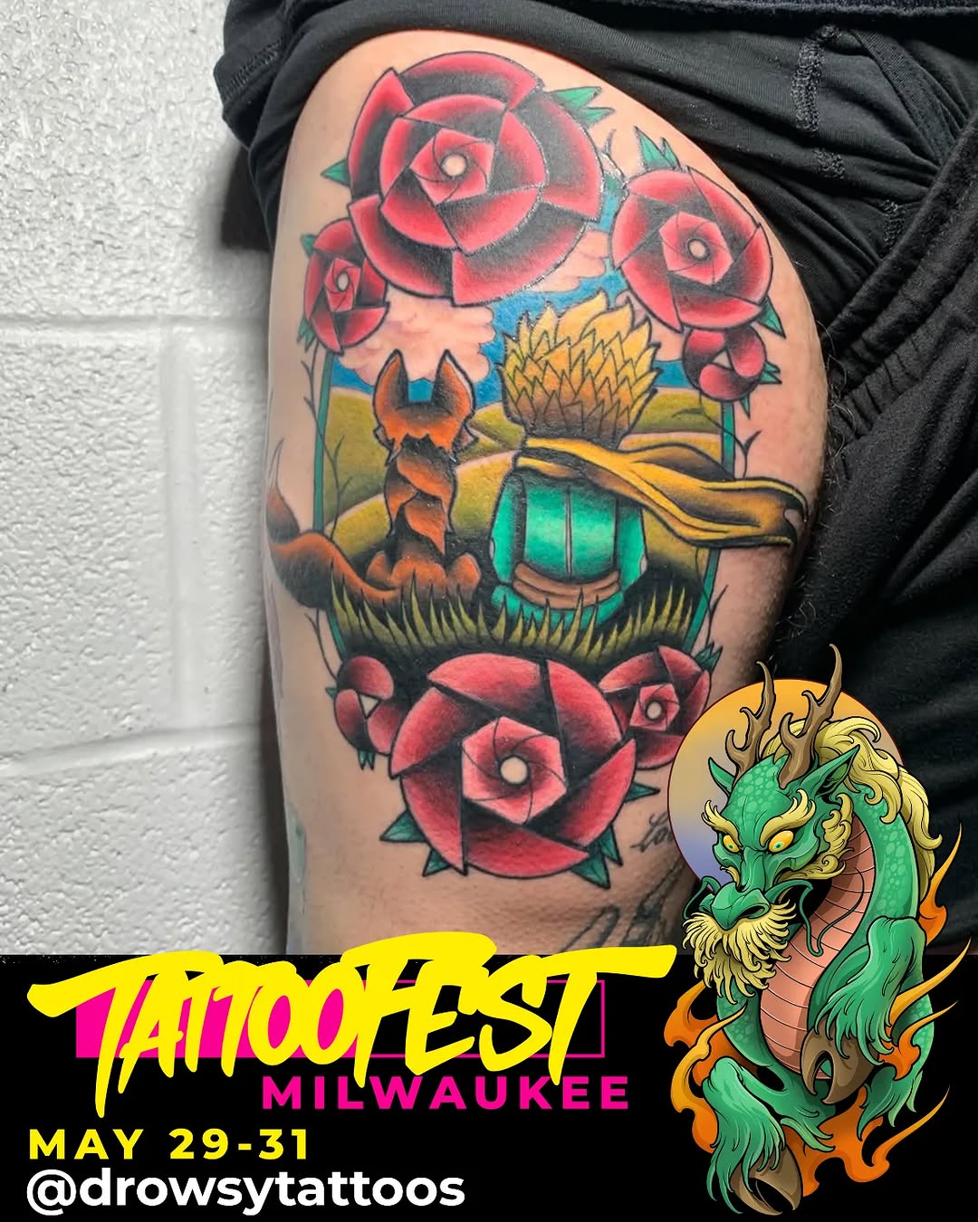 Tattoo by @drowsytattoos — neo_traditional, illustrative