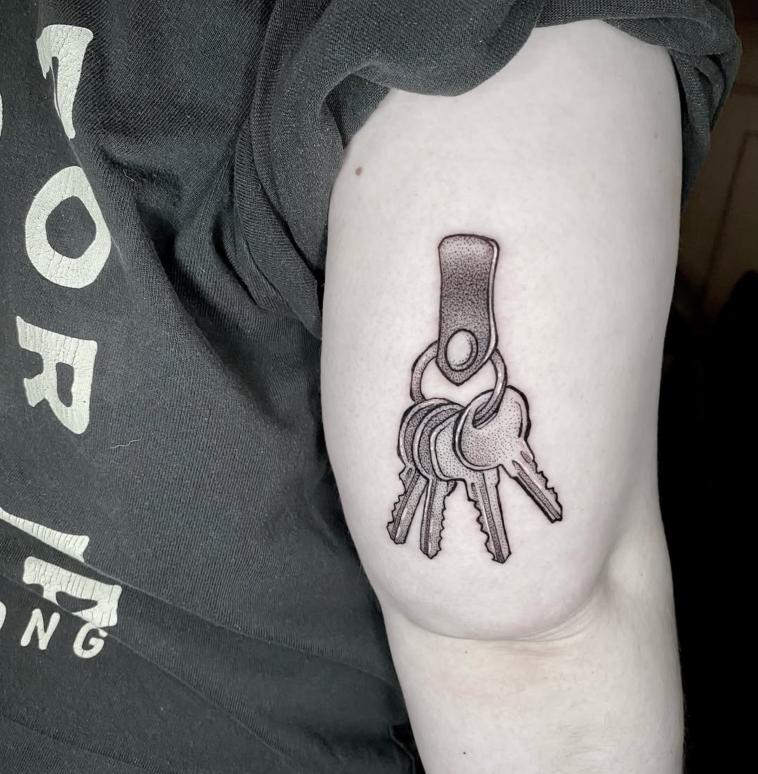 Tattoo by @therowanstarr โ dotwork, black_and_grey