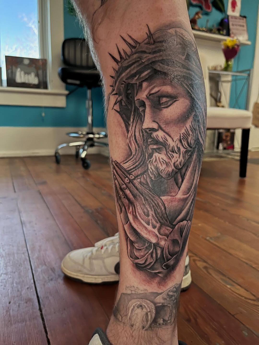Tattoo by @robertcollinstattoo — realism, black_and_grey