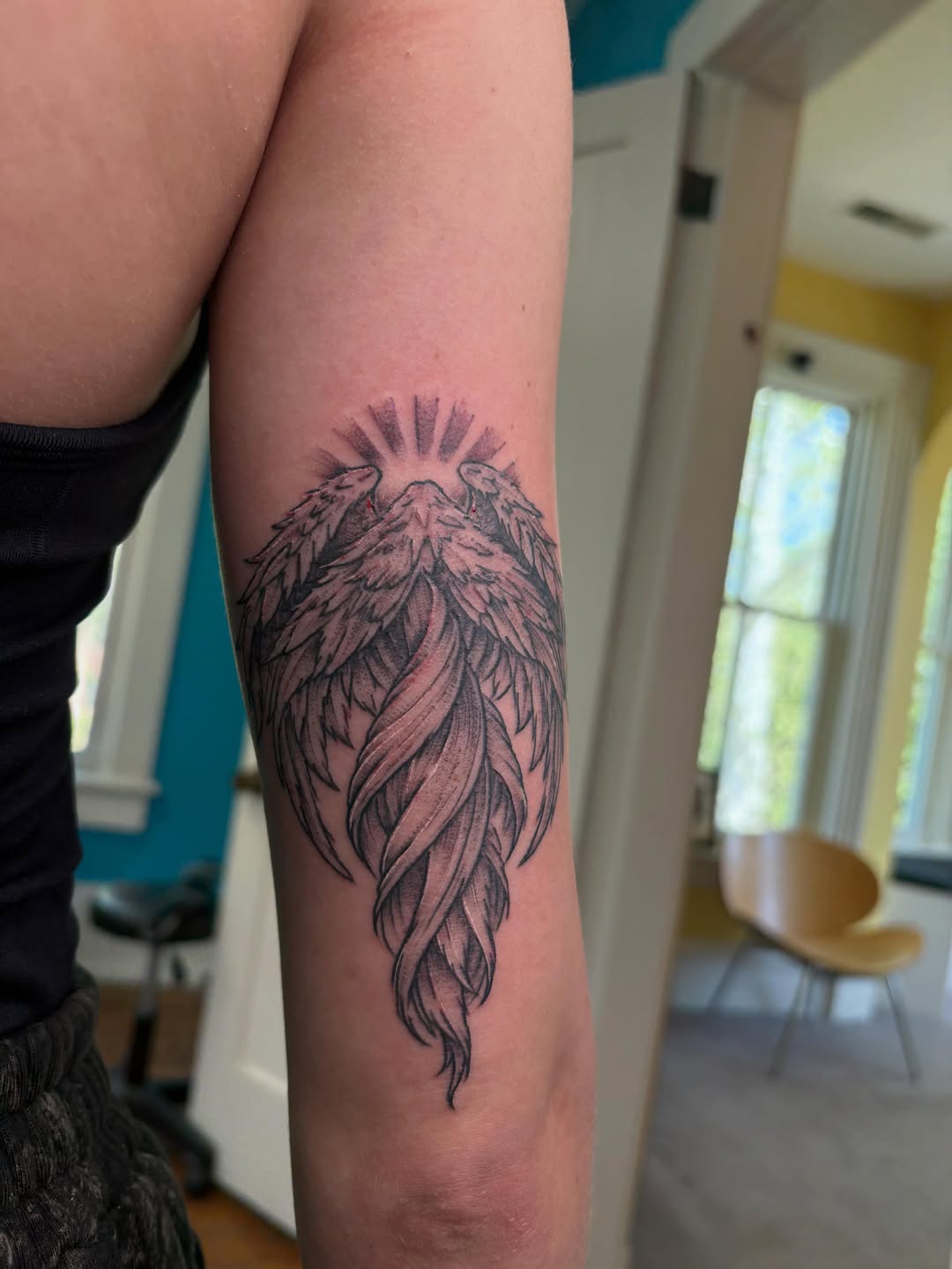 Tattoo by @robertcollinstattoo — black_and_grey, realism