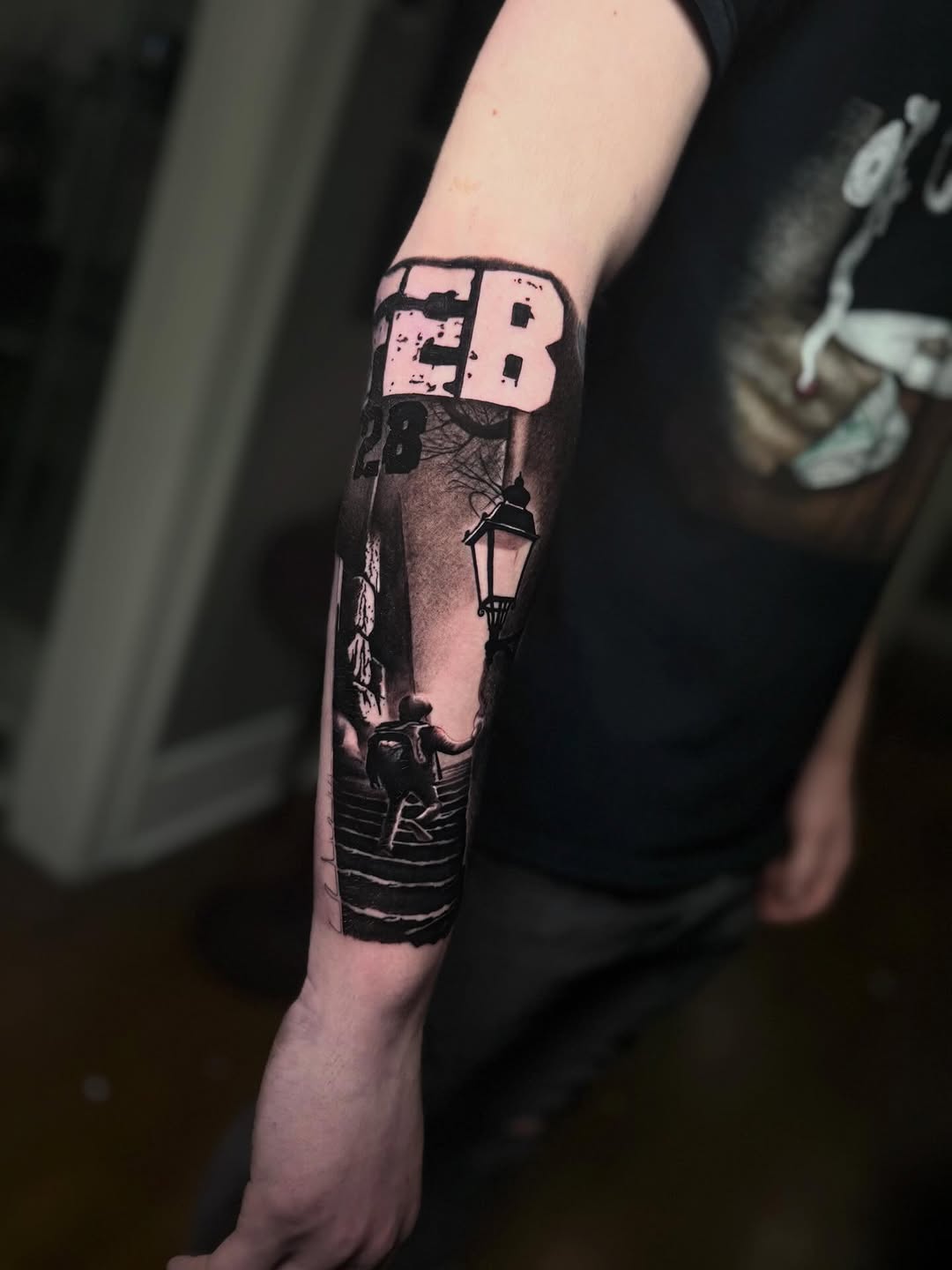 Tattoo by @calebcoleyy — illustrative, black_and_grey