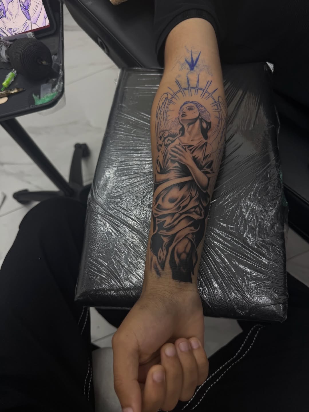 Tattoo by @inkbycasillas — black_and_grey, realism