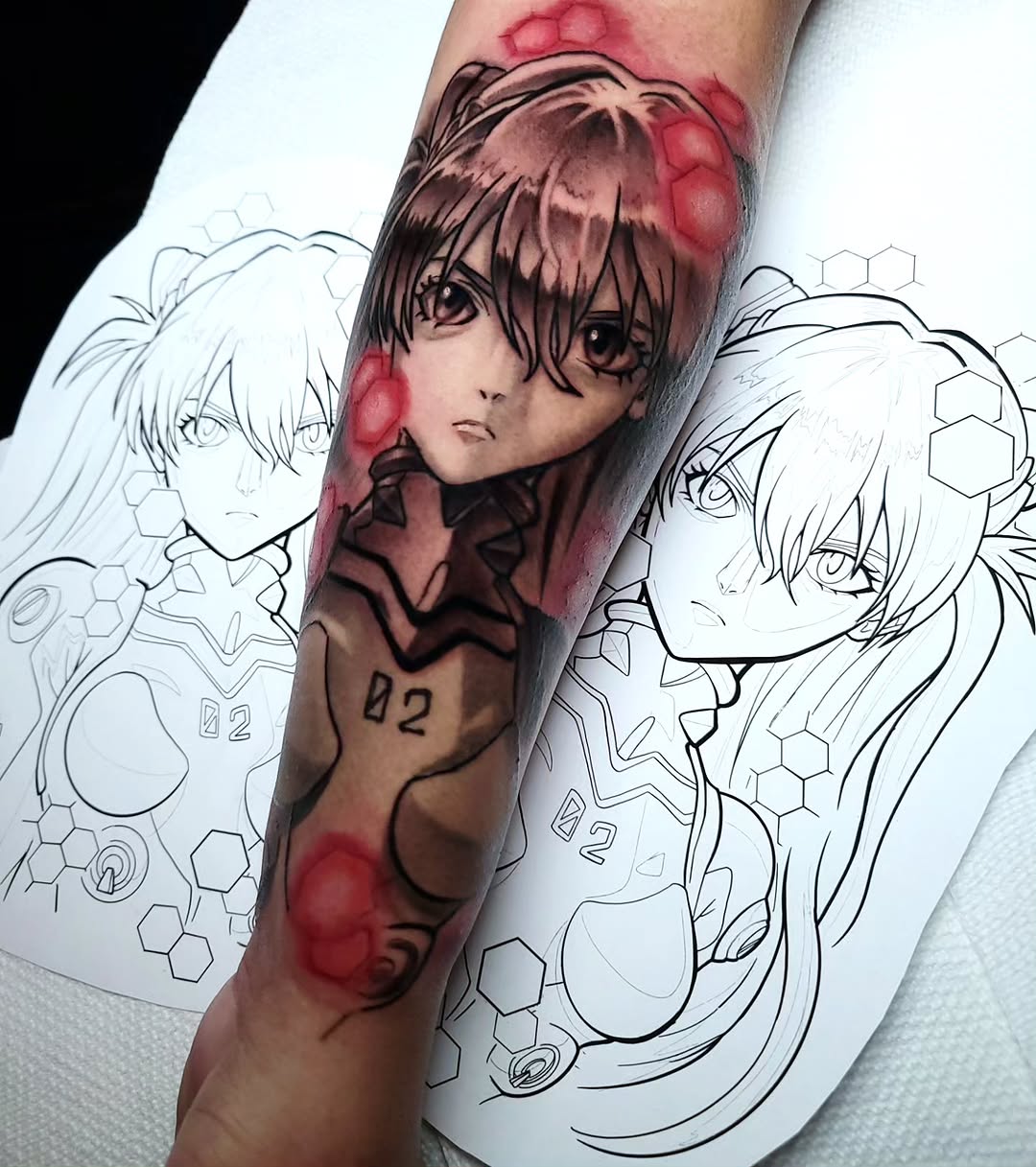 Tattoo by @m.truthtattoos — anime, black_and_grey