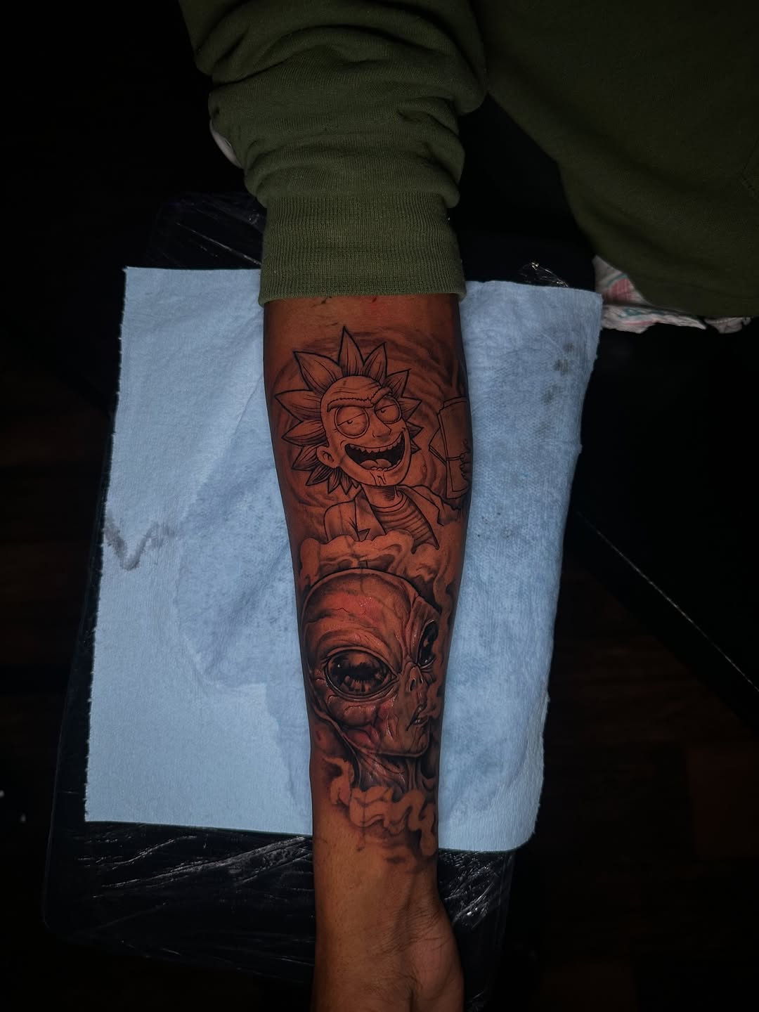 Tattoo by @chrisdoestattoos — black_and_grey