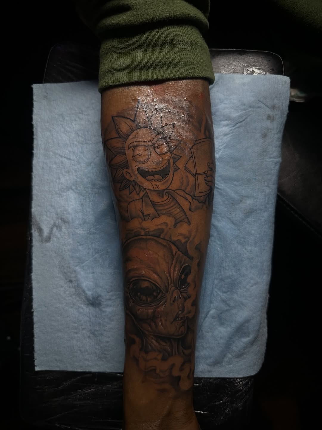 Tattoo by @chrisdoestattoos — black_and_grey