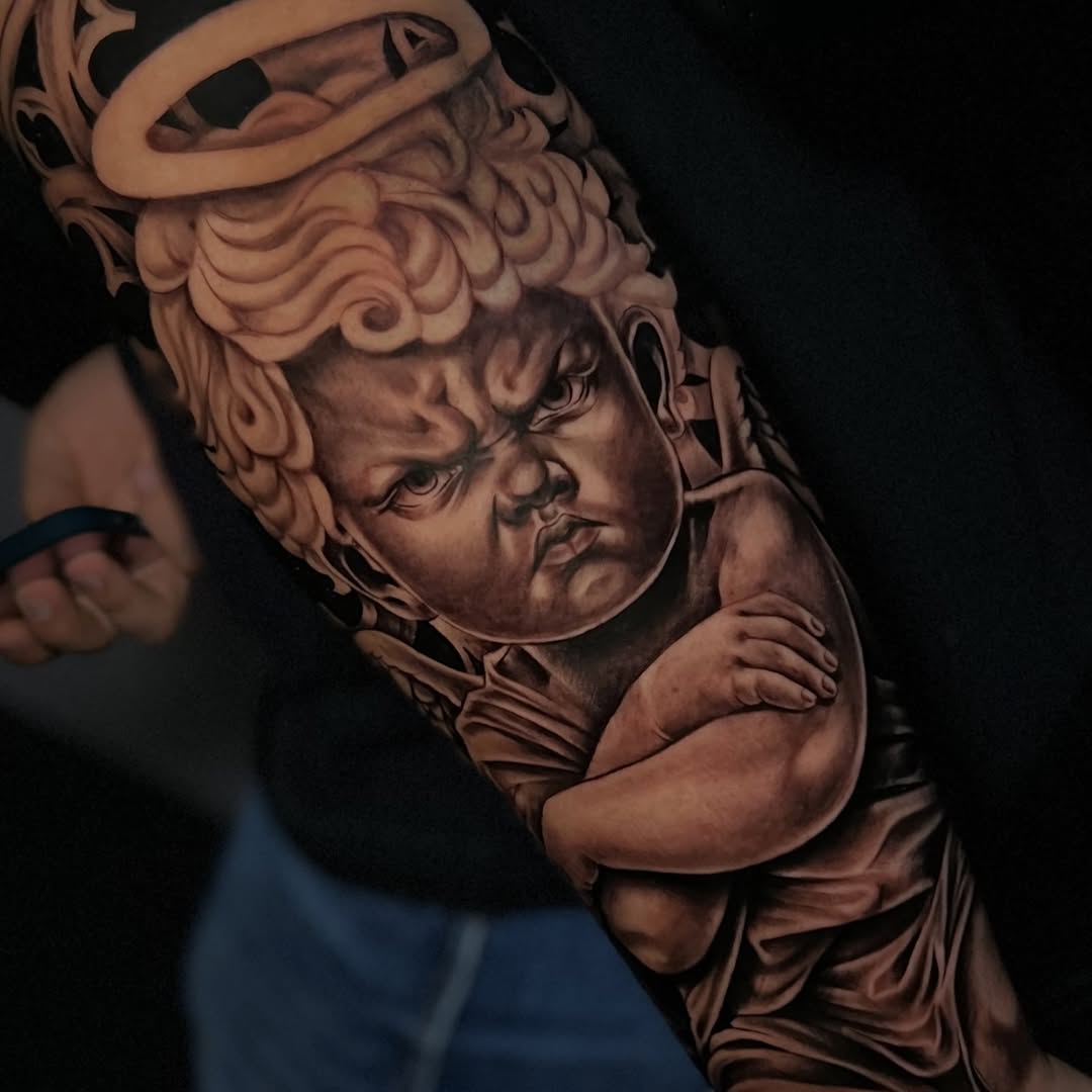 Tattoo by @eduardo_godinatattoo — realism, black_and_grey
