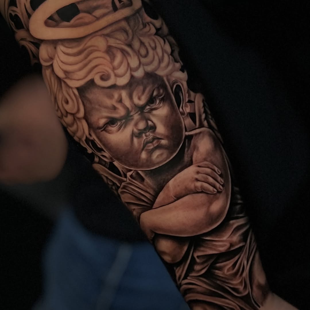 Tattoo by @eduardo_godinatattoo — realism, black_and_grey