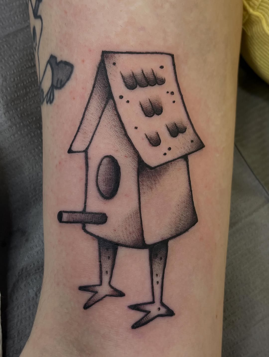 Tattoo by @dum.luck.ink — illustrative, dotwork