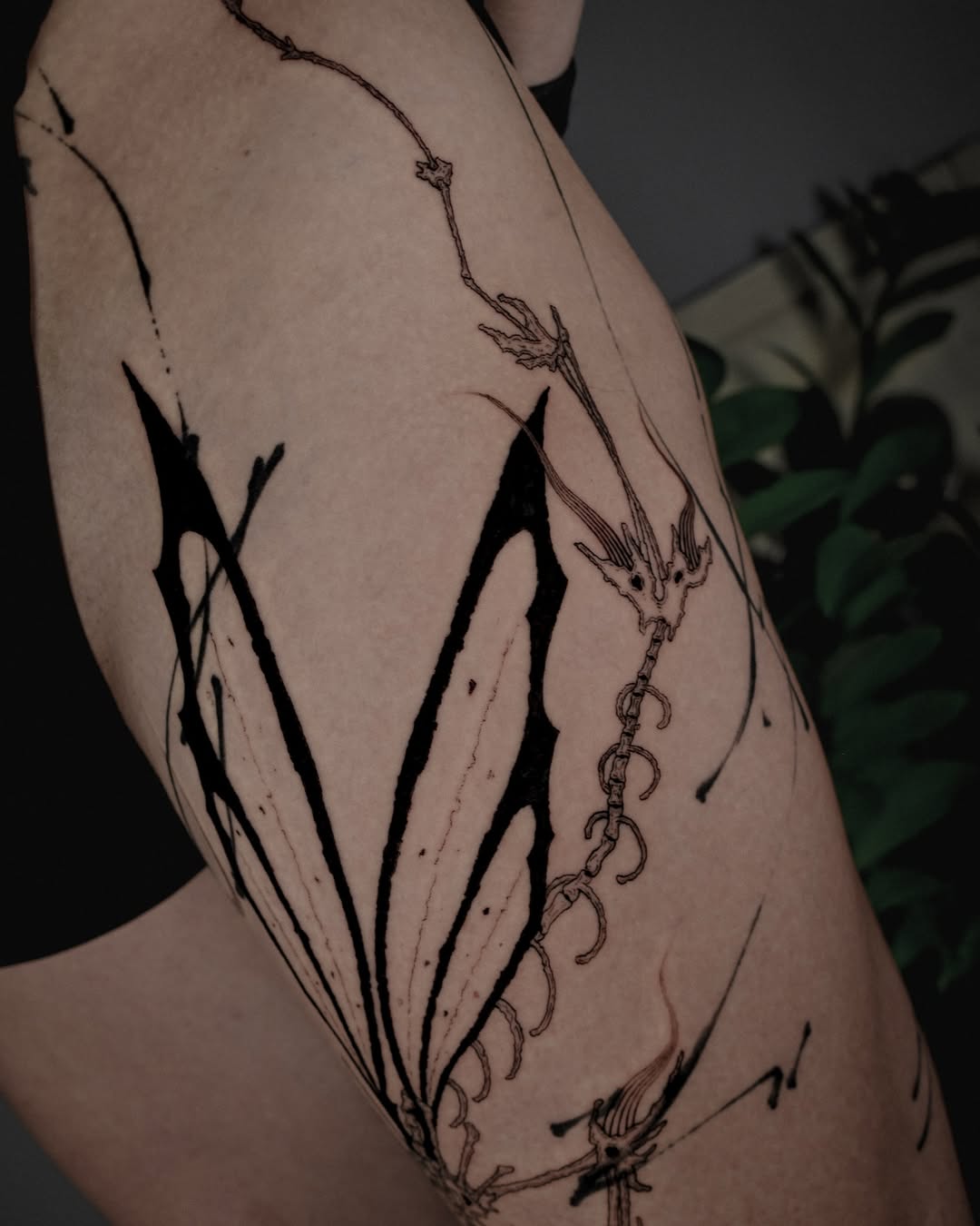 Tattoo by @purpleturtl3.ink — blackwork, illustrative