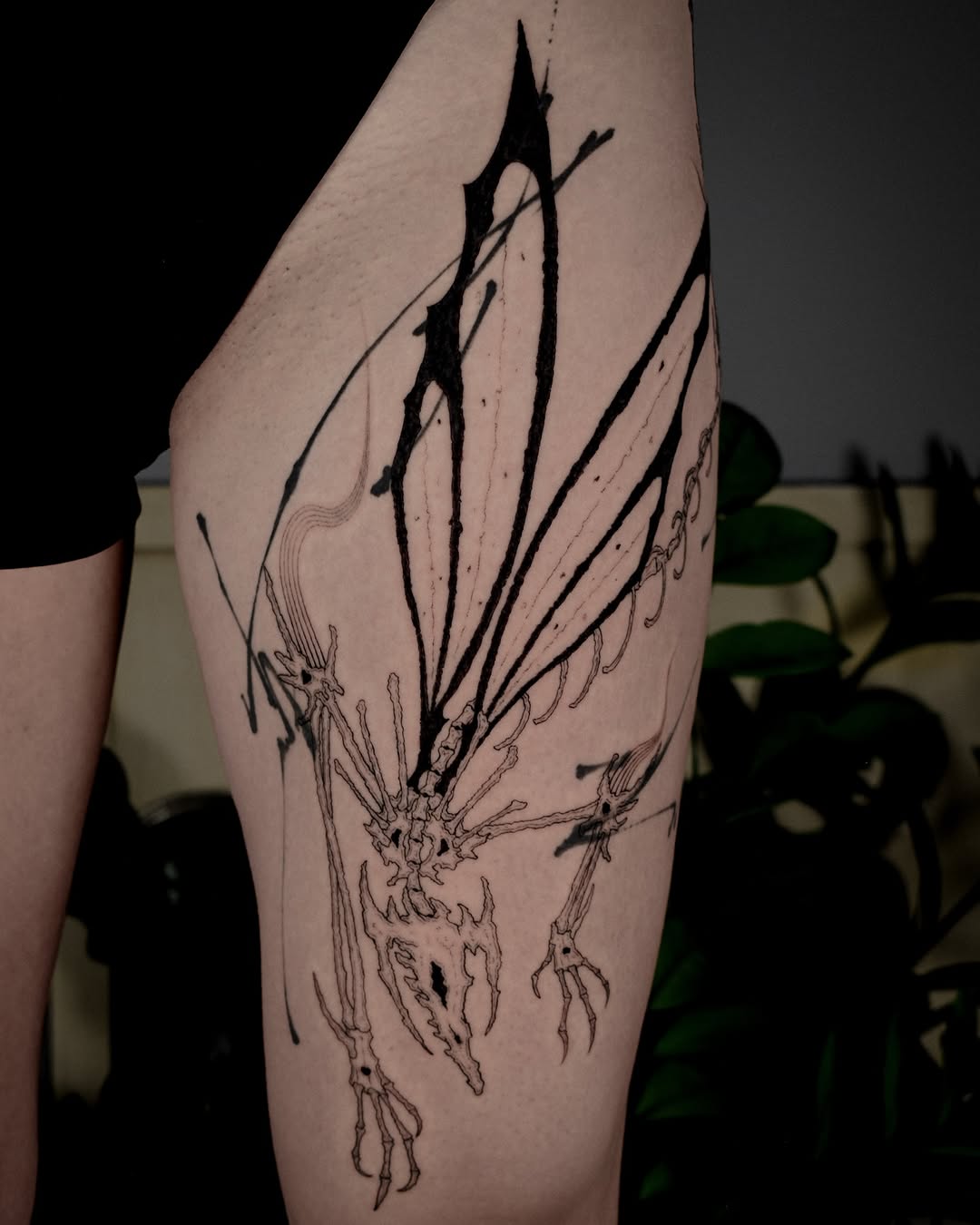 Tattoo by @purpleturtl3.ink — blackwork, illustrative