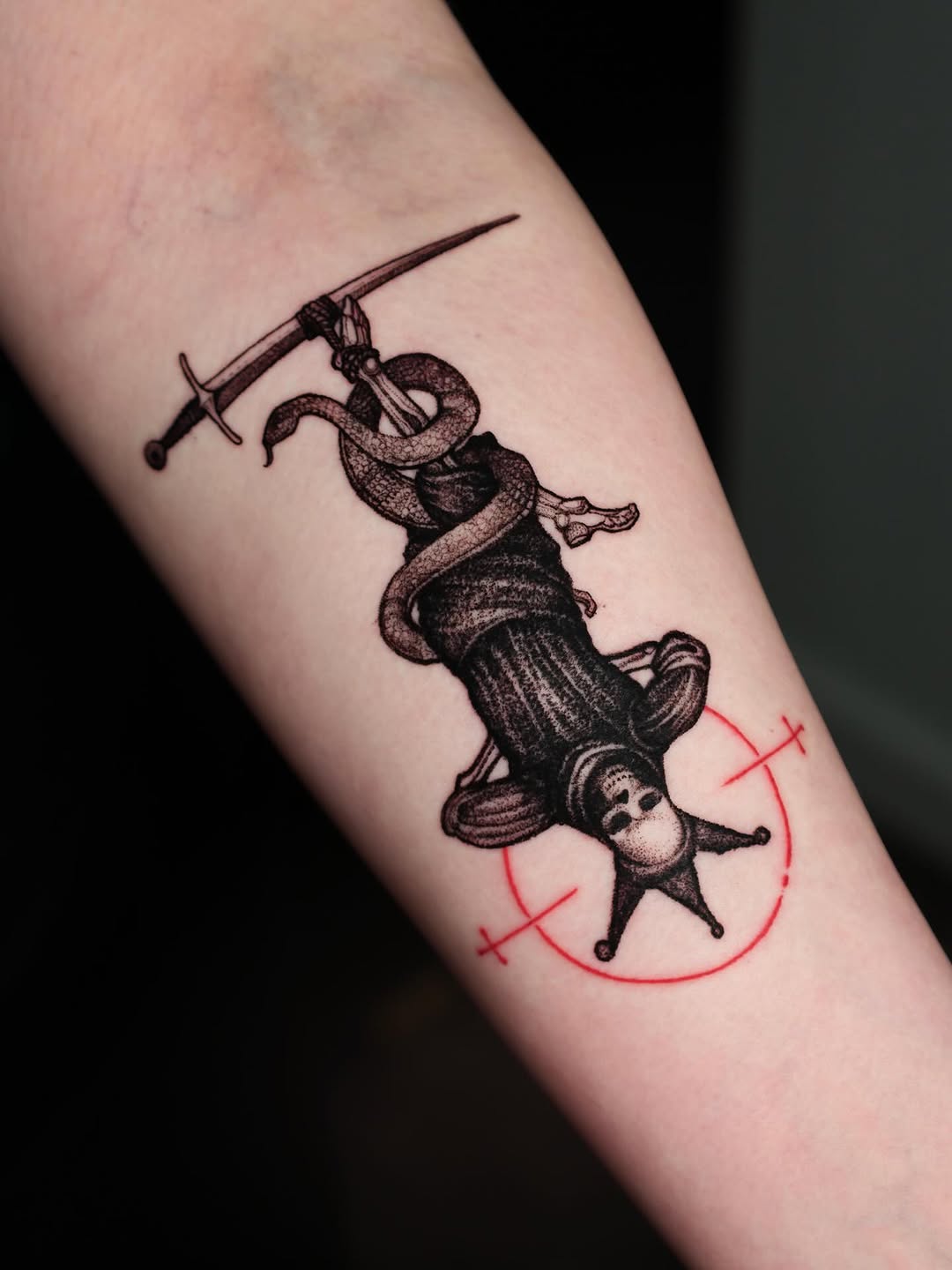 Tattoo by @horror_tattoo — illustrative, black_and_grey