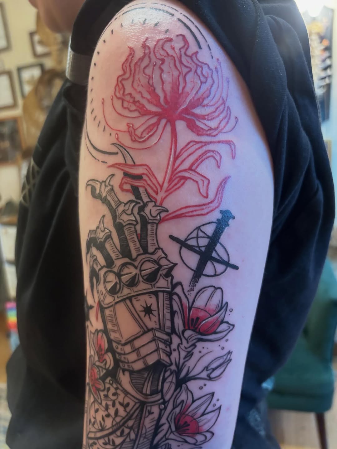 Tattoo by @firestarterink — blackwork