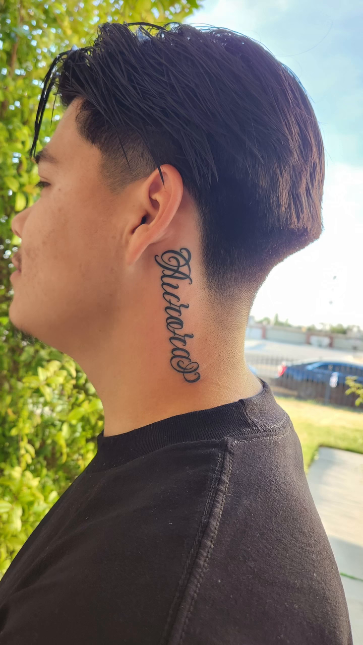 Tattoo by @youxg_guxxz — lettering_script, fine_line
