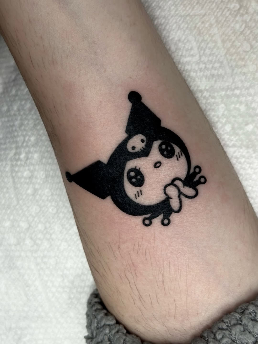 Tattoo by @thrashmoneymillionaire — anime, blackwork