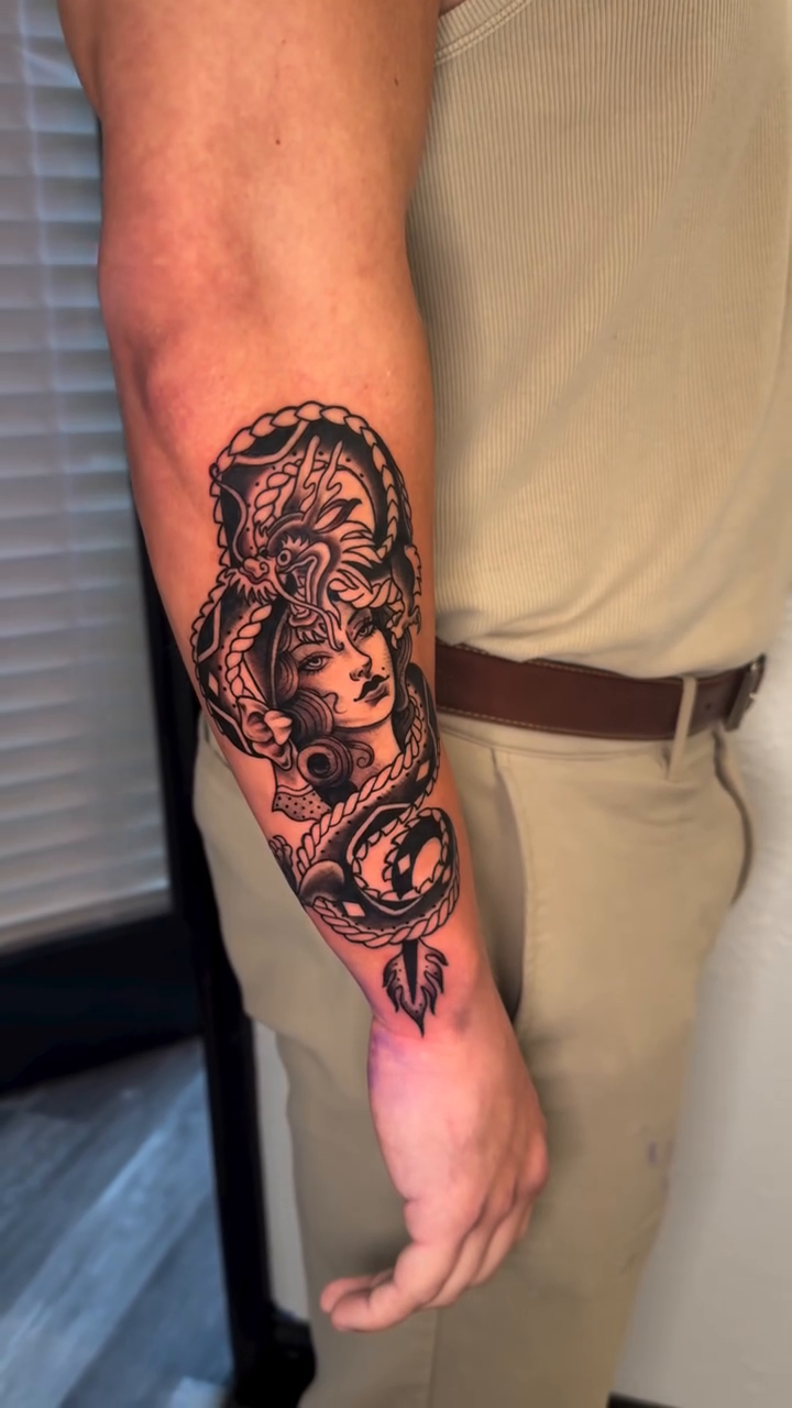 Tattoo by @moya__ink — black_and_grey, realism