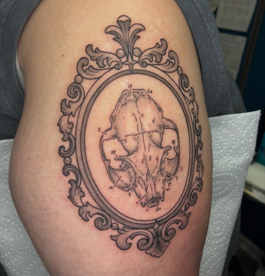 Tattoo by @shark_boy_tattoos โ illustrative, black_and_grey