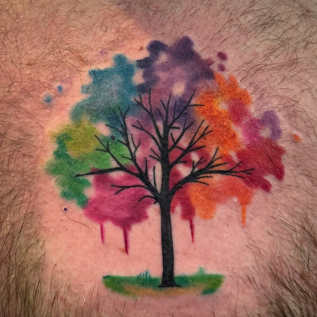 Tattoo by @typhoid_misty — watercolor