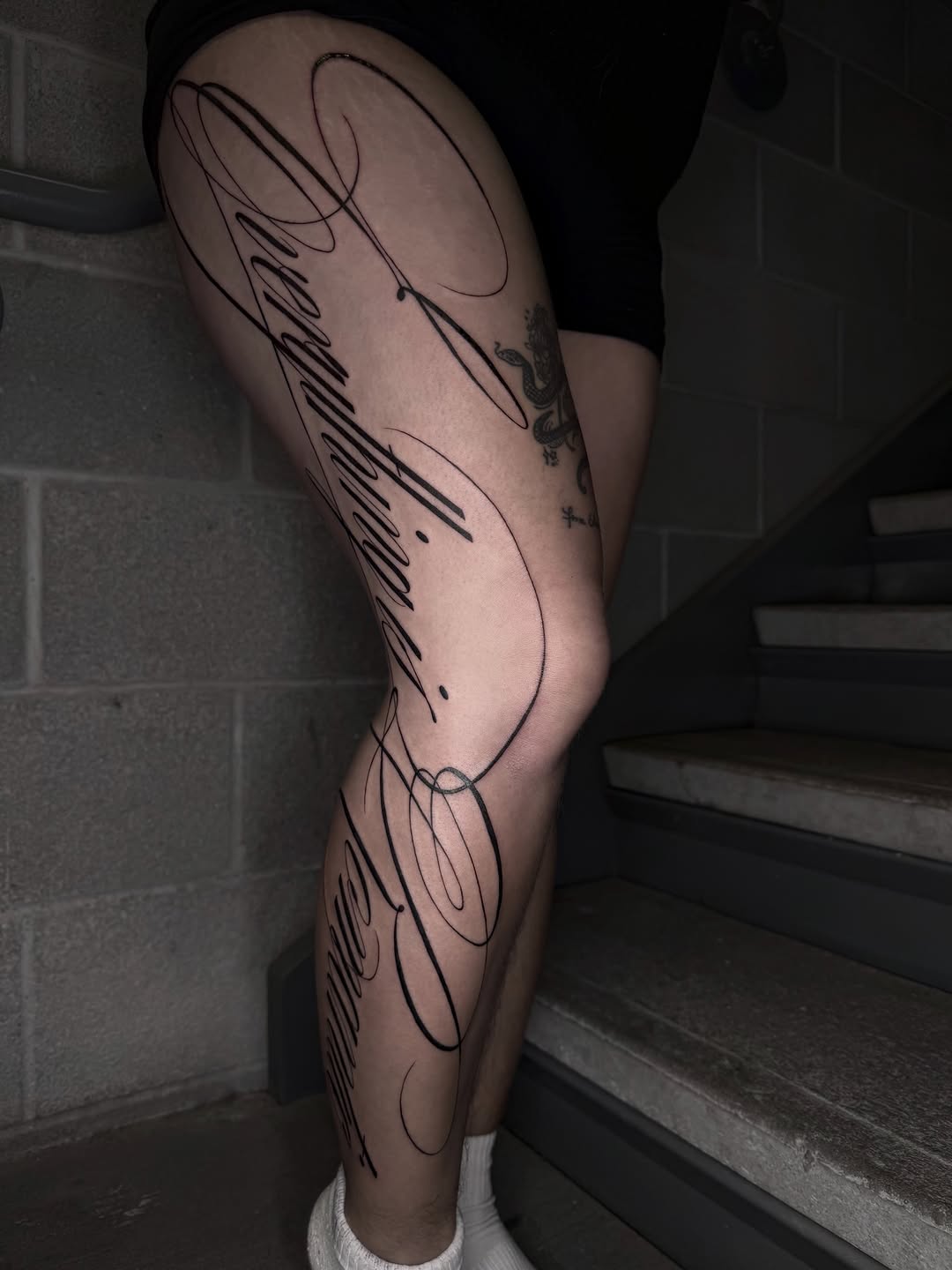 Tattoo by @lilith.belle.tattoo β lettering_script, fine_line