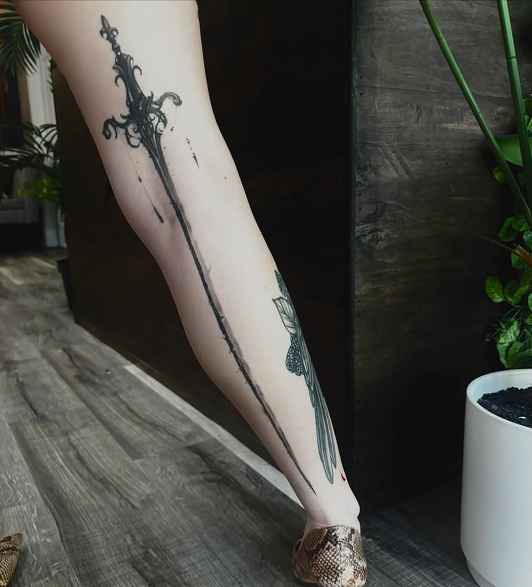 Tattoo by @tatsproshops โ blackwork