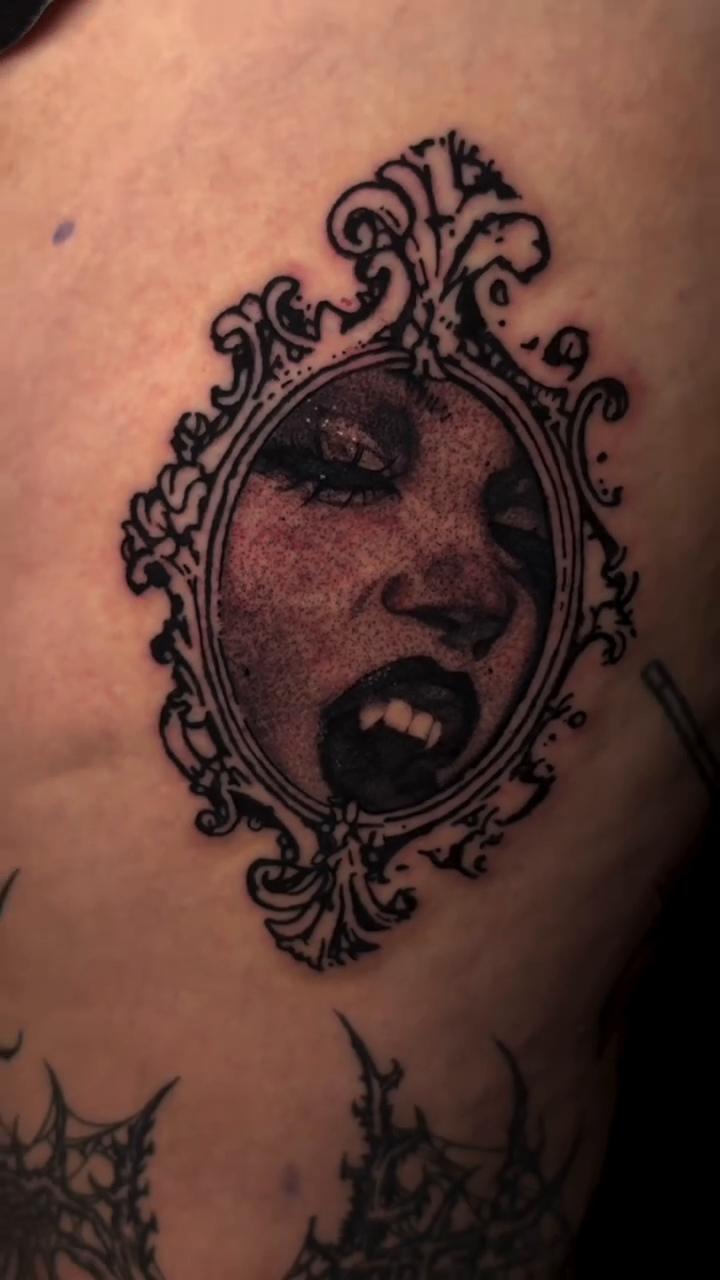 Tattoo by @moonee.ink — realism, black_and_grey