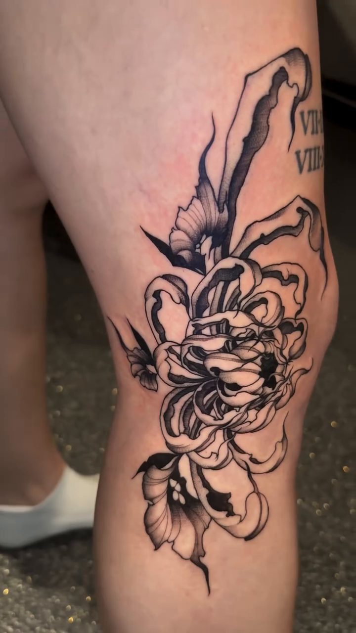 Tattoo by @_electricyeti_ — black_and_grey