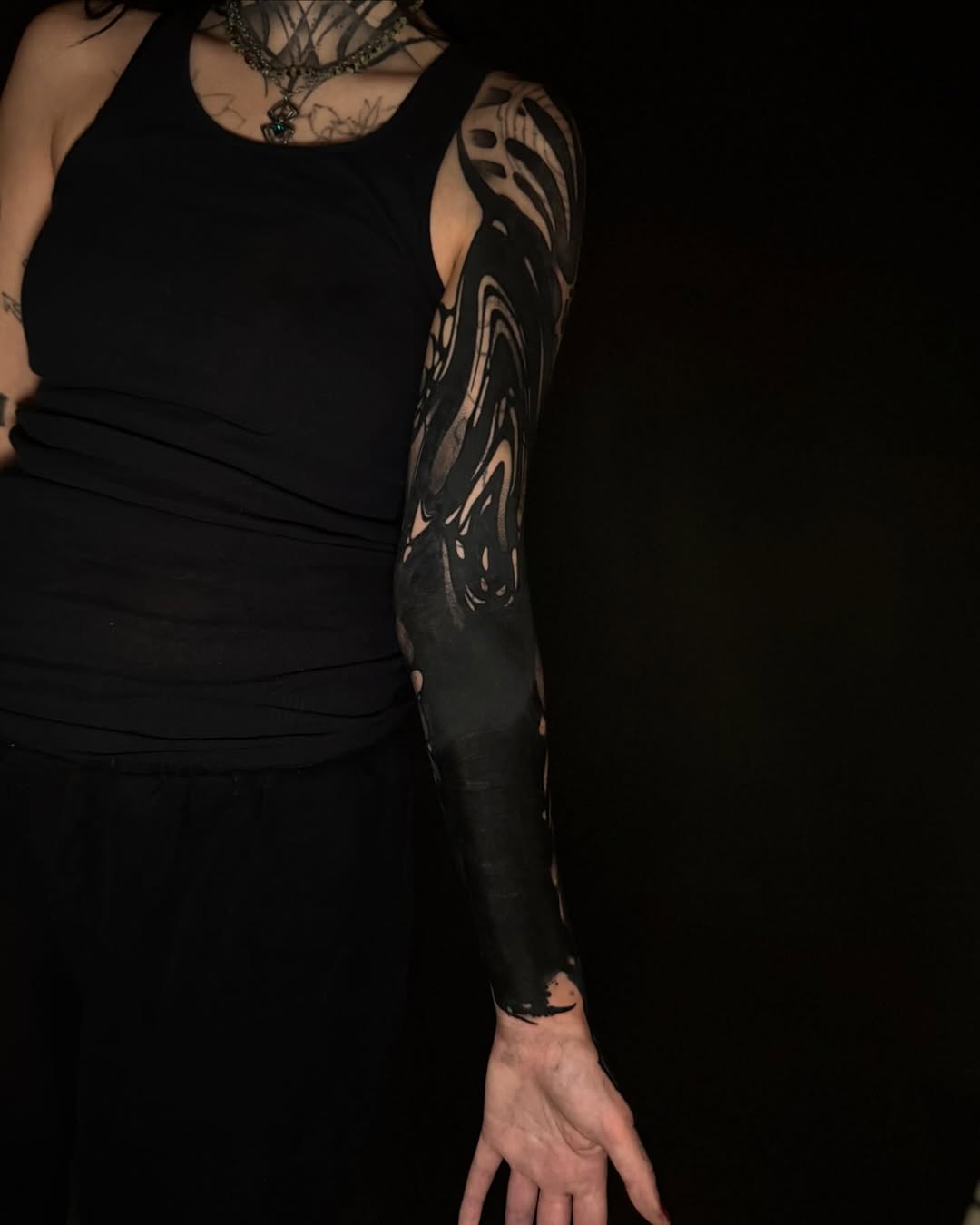 Tattoo by @orb_ink — blackwork, illustrative