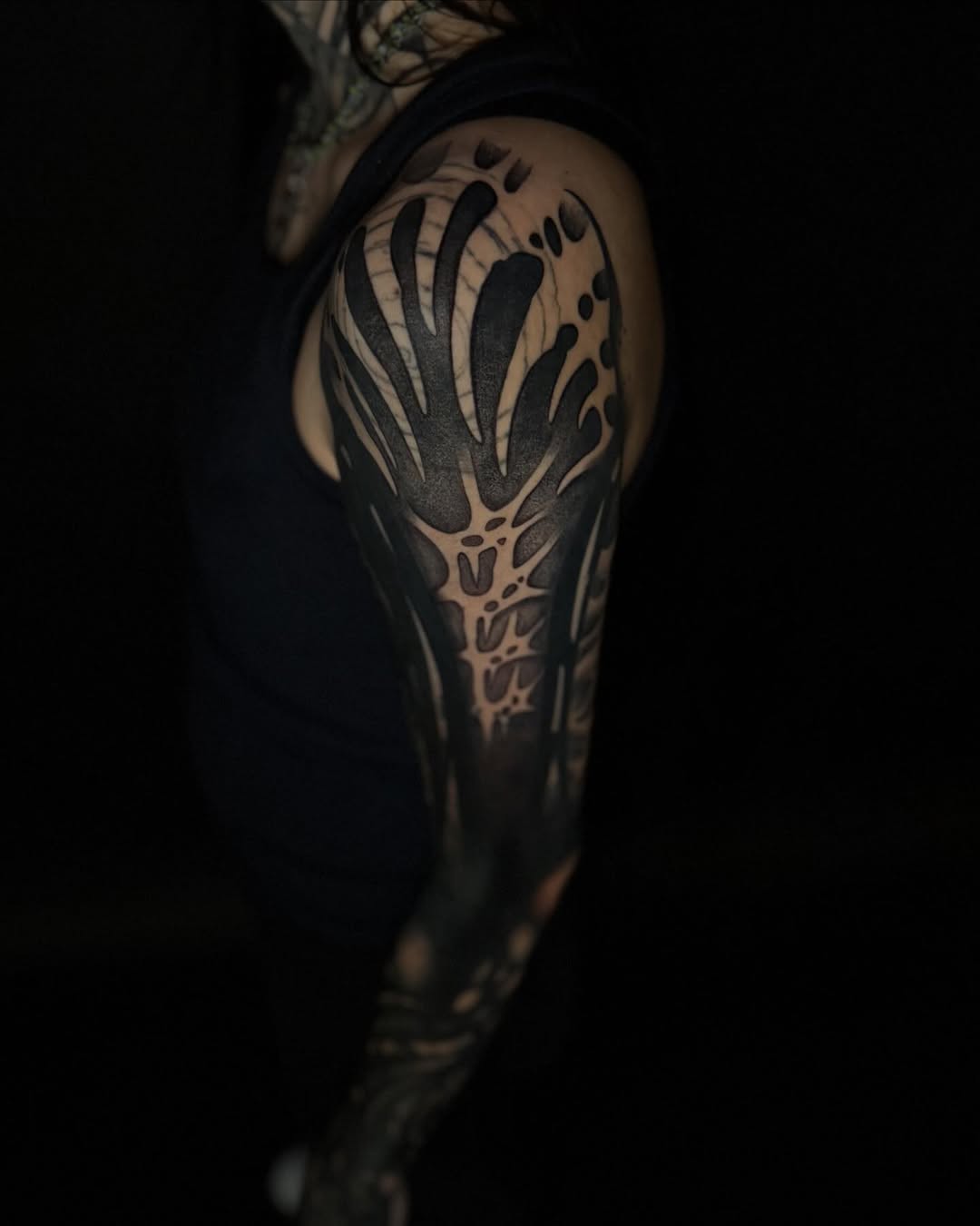 Tattoo by @orb_ink — blackwork, illustrative