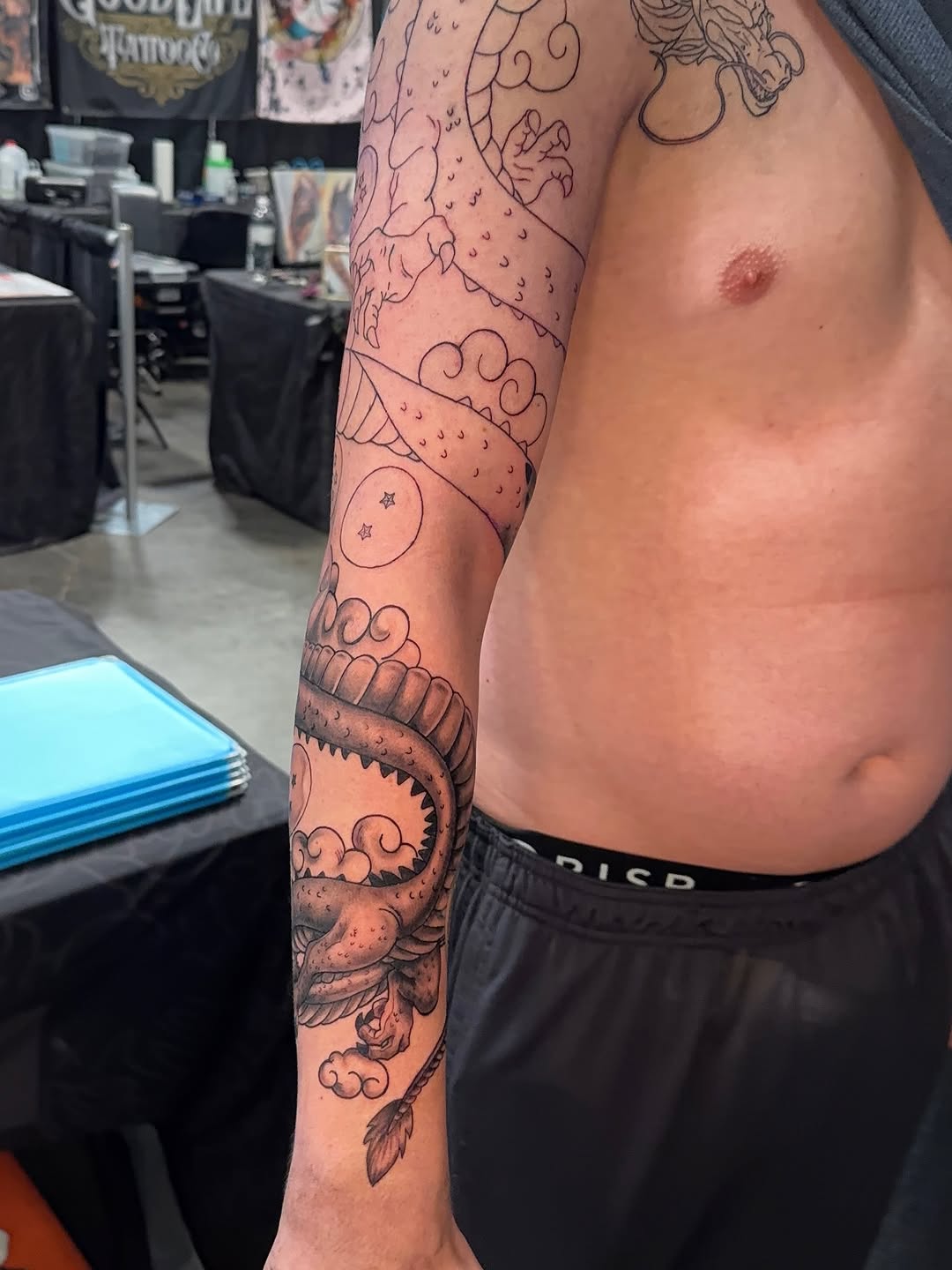Tattoo by @suchlovelypoison — black_and_grey