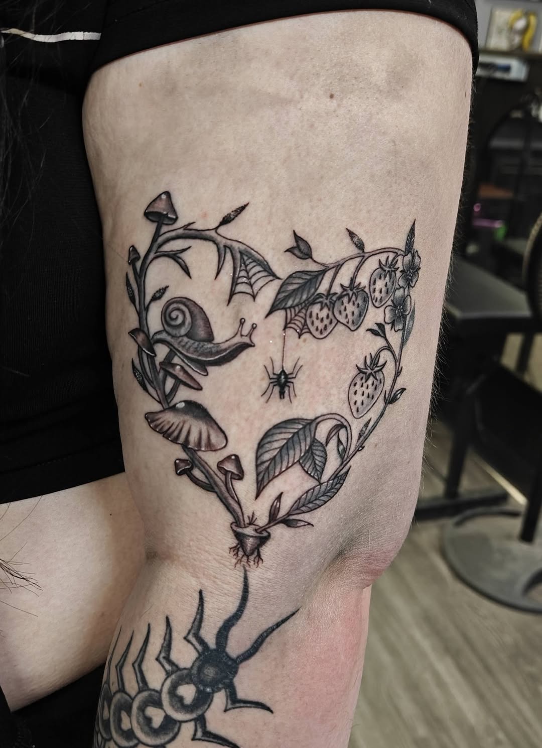 Tattoo by @creepybeazily — fine_line, black_and_grey