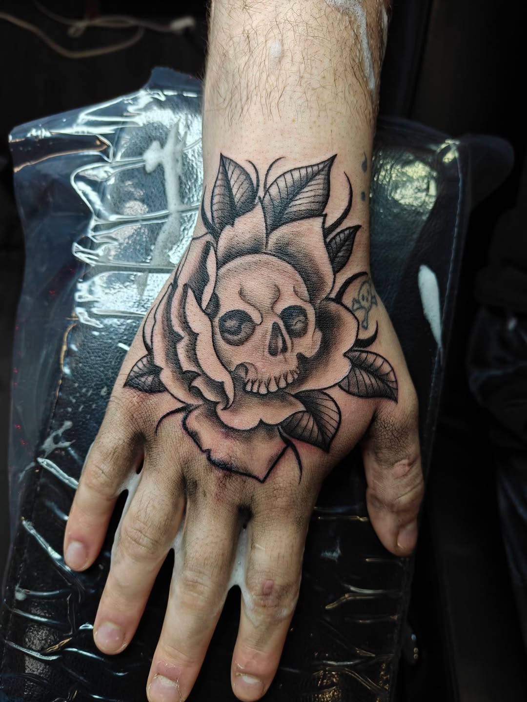 Tattoo by @creepybeazily — black_and_grey, neo_traditional