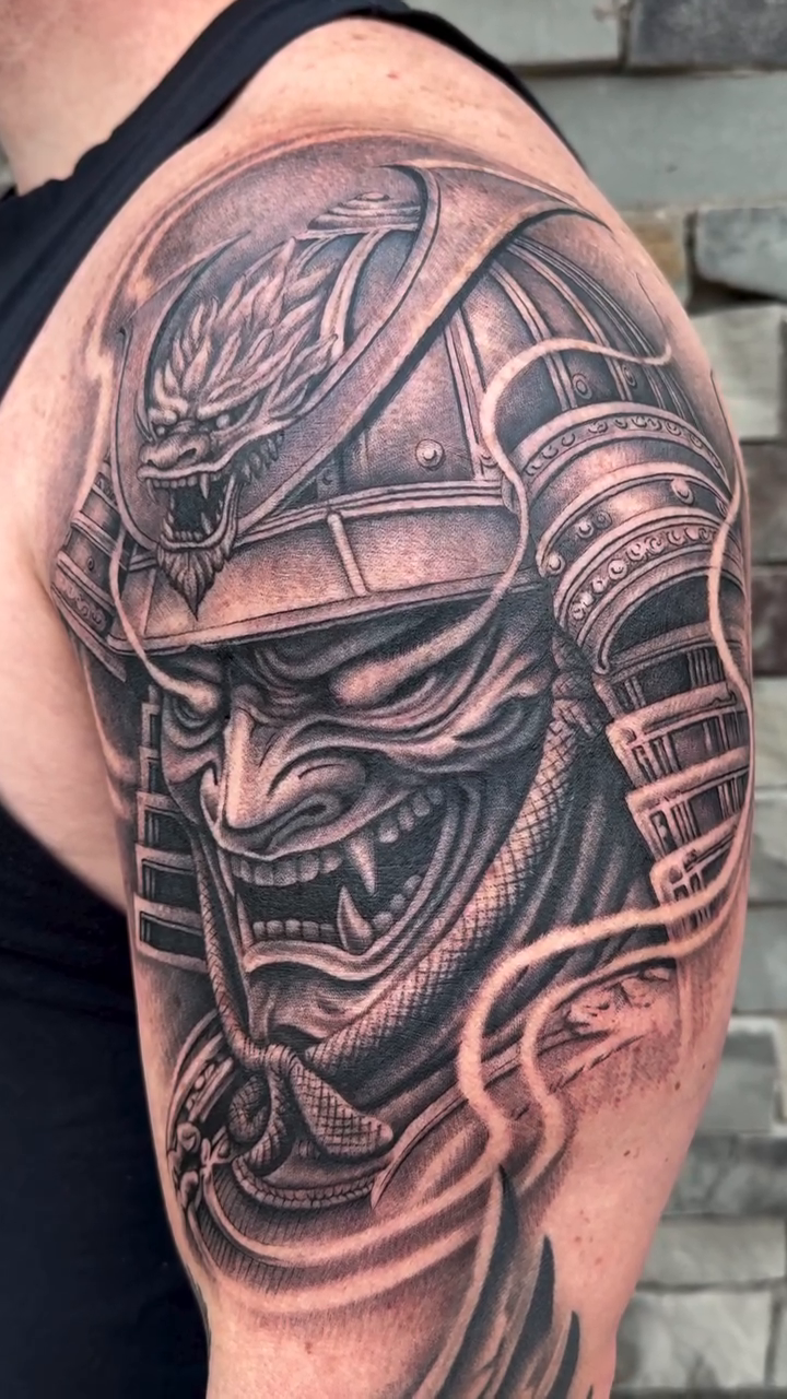 Tattoo by @aintnothinbutagthang817 β realism, black_and_grey