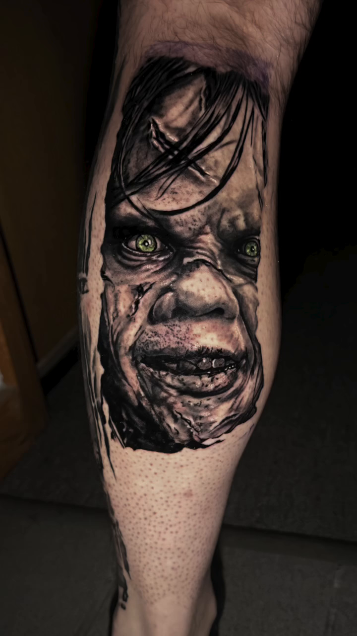 Tattoo by @kontakt90 — dark_realism, black_and_grey