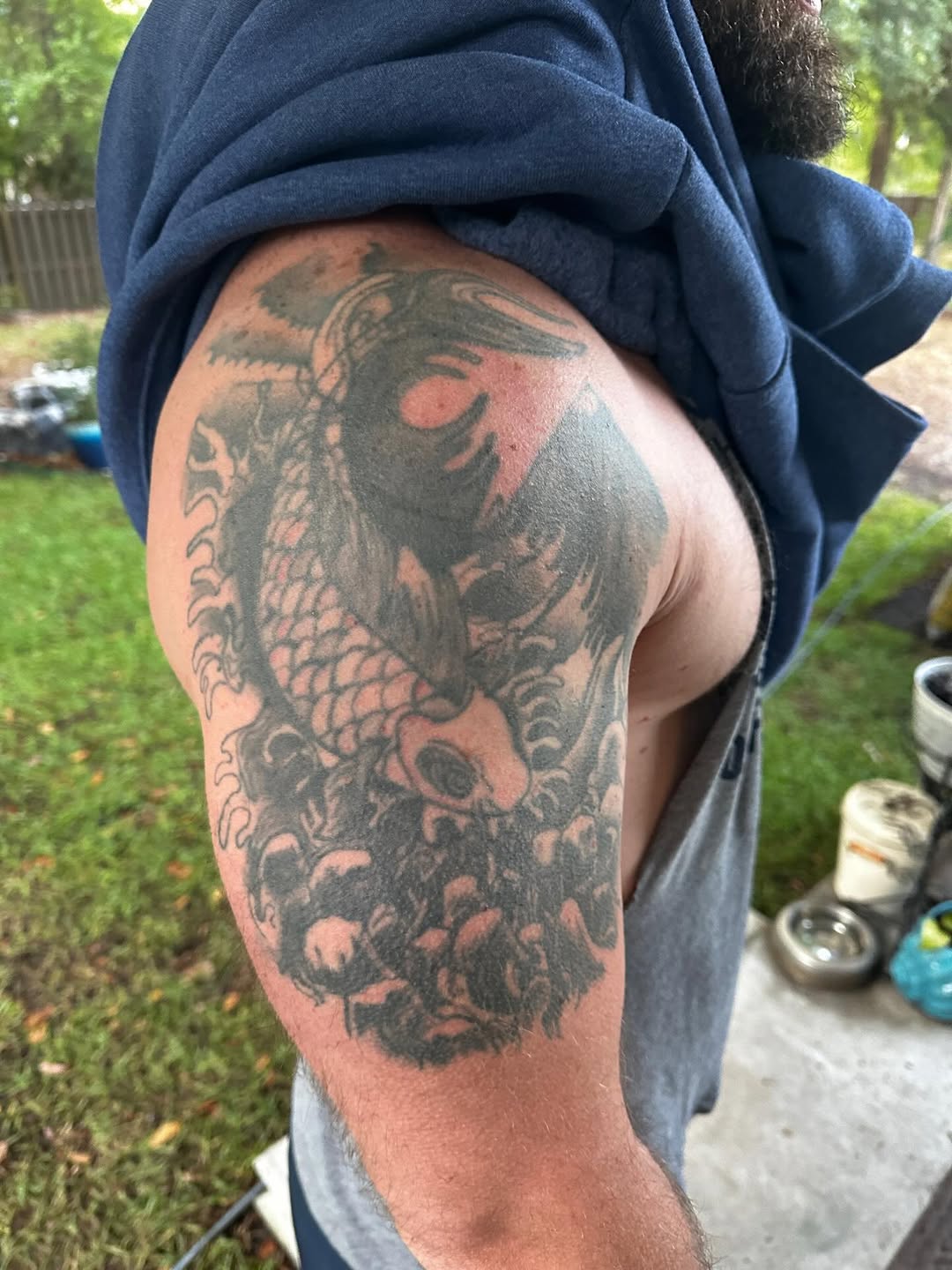 Tattoo by @chels_king24 — japanese_irezumi, black_and_grey
